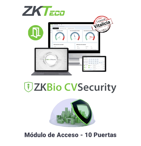 ZKTECO ZKBIOCVACP10 - Licencia Vitalicia para 10 Puerta, ZKT0740043