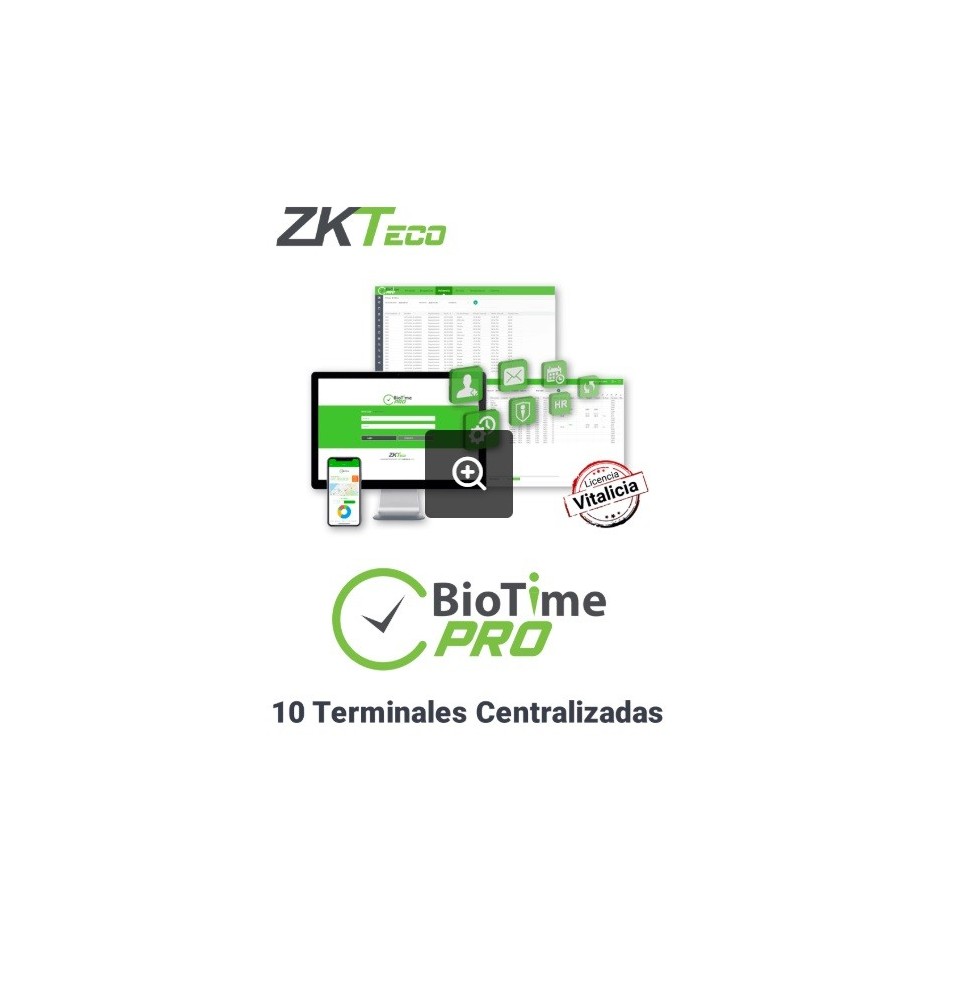 ZKTECO BIOTIMEPROLITE- Licencia de Asistencia Vitalicia, ZKT0820002