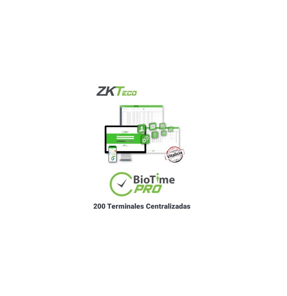 ZKTECO BIOTIMEPROPROFESSIONAL - Licencia de Asistencia, ZKT0820009
